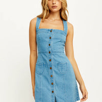Phoenix Mini Dress Denim Blue