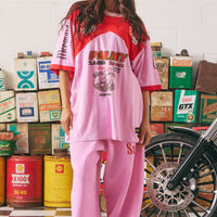 The Very Oversized Mermaid Racing Tee Pink