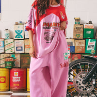 The Very Oversized Mermaid Racing Tee Pink