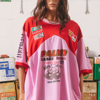 The Very Oversized Mermaid Racing Tee Pink