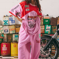 The Very Oversized Mermaid Racing Tee Pink