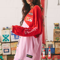 The Long Sleeve Mermaid Racing Tee Pink