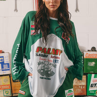 The Long Sleeve Mermaid Racing Tee Green