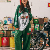 The Long Sleeve Mermaid Racing Tee Green