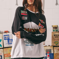The Long Sleeve Mermaid Racing Tee Black