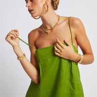 MINI SHIFT DRESS - OLIVE