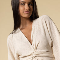 HARPER WRAP DRESS WHEAT