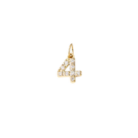 Latch & Lock Charms Gold Numbers