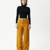 ICONIC HEMP RIBBED LONG SLEEVE TOP BLACK