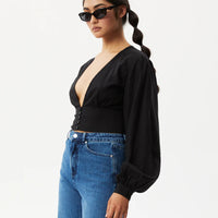 LILO LONG SLEEVE BUTTON UP TOP