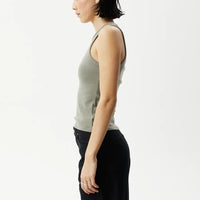 LYDIA HEMP RIBBED SINGLET OLIVE