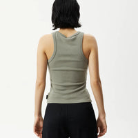 LYDIA HEMP RIBBED SINGLET OLIVE