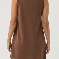 Brie Shift Dress in Chocolate