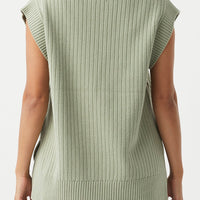 Vera Organic Knit Vest Sage