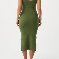 Esta Thick Knit Midi Dress Caper