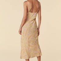 Belladonna Bias Strappy Midi Dress Dusty Olive