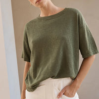 Hugo Linen T-shirt Caper
