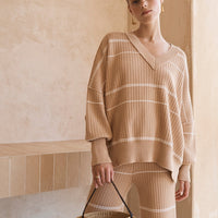 Vera Organic Knit Honey Stripe