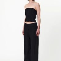Caspian Linen Pants Noir