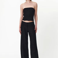 Caspian Linen Pants Noir