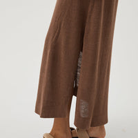 Brie Linen Knit Dress Chocolate