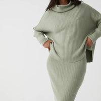 IRIS KNIT SWEATER - SAGE