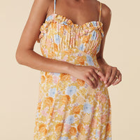 Enchanted Wood Strappy Maxi Dress Dandelion