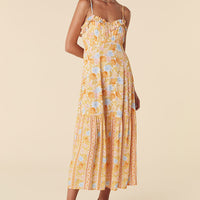 Enchanted Wood Strappy Maxi Dress Dandelion