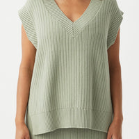 Vera Organic Knit Vest Sage