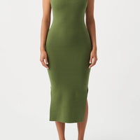 Esta Thick Knit Midi Dress Caper