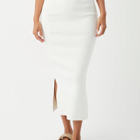 Harper Organic Knit Skirt Cream