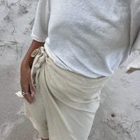 Quinn Wrap Midi Skirt Sand