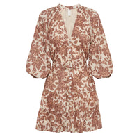 Milano Babydoll Mini Dress Walnut