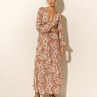 Milano Tie Back Maxi Dress Walnut