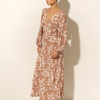 Milano Tie Back Maxi Dress Walnut