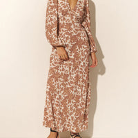 Milano Tie Back Maxi Dress Walnut