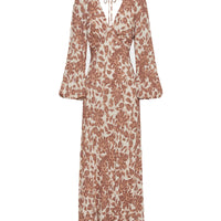 Milano Tie Back Maxi Dress Walnut