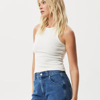 LYDIA HEMP RIBBED SINGLET OFF WHITE