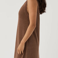 Brie Shift Dress in Chocolate