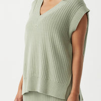 Vera Organic Knit Vest Sage