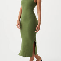Esta Thick Knit Midi Dress Caper