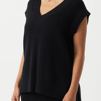 Vera Organic Knit Vest Black