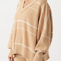 Vera Organic Knit Honey Stripe