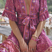 Sienna Cropped Blouse Fuchsia