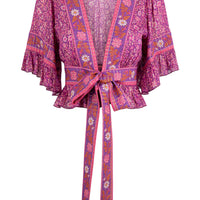 Sienna Cropped Blouse Fuchsia
