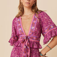 Sienna Cropped Blouse Fuchsia