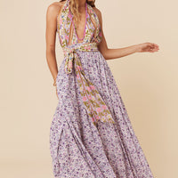 Sienna Halter Maxi Dress Lilac