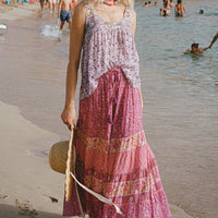 Sienna Maxi Skirt Fuchsia