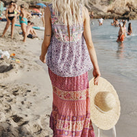Sienna Maxi Skirt Fuchsia