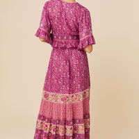 Sienna Maxi Skirt Fuchsia